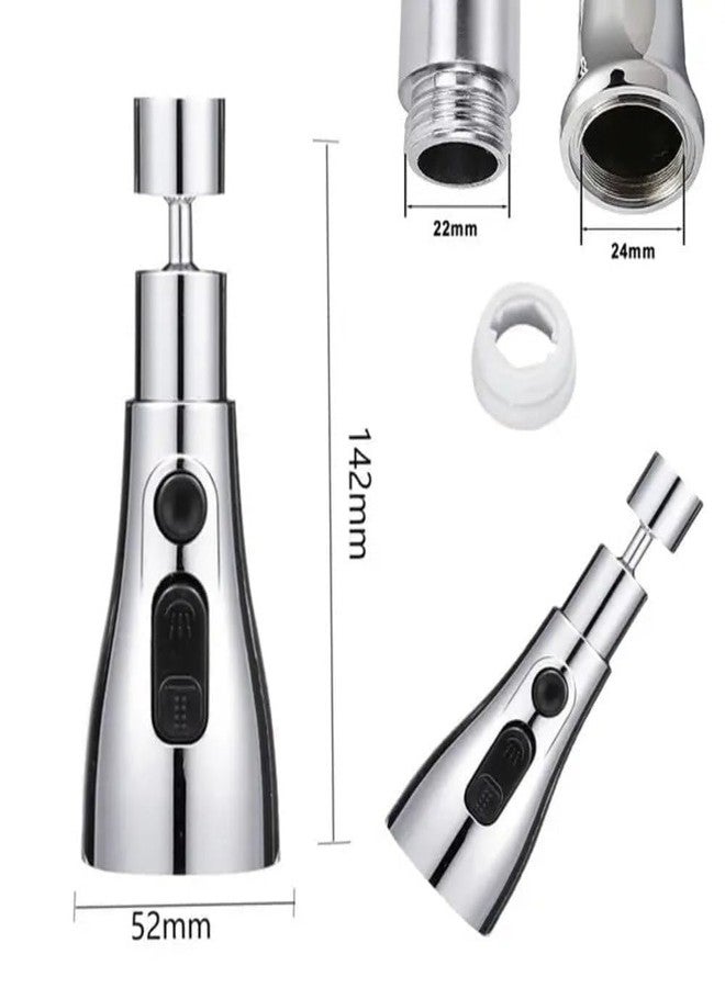 CRAYLUXE 360° Movable Faucet Extender | Flexible Tap Extension with Rotatable Water-Saving Nozzle | Adjustable Universal Splash Filter for Kitchen & Bathroom Use - Image 3